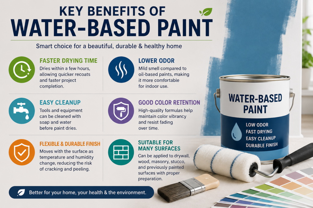 Water-based vs oil-based paint comparison showing key differences and ideal uses.